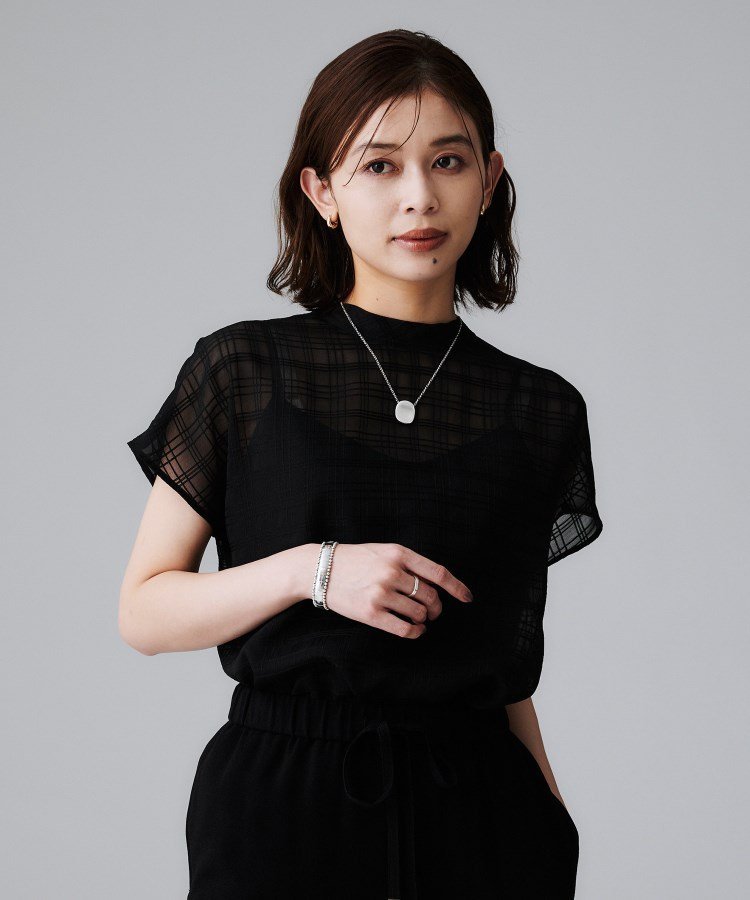 UNTITLED アンタイトル 美人百花掲載 デザイン袖 Tブラウス 新品 