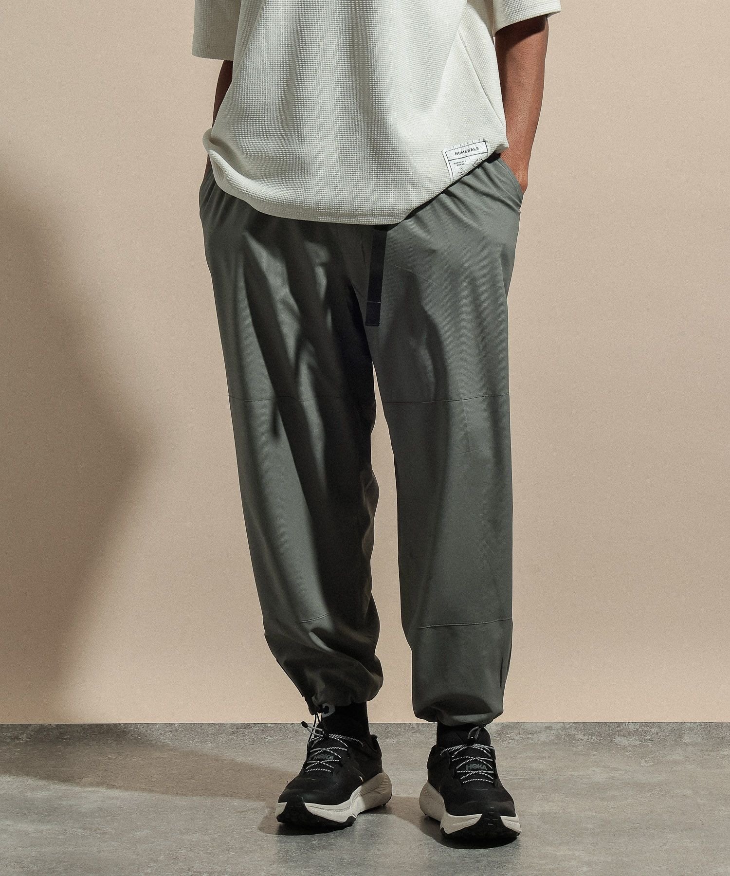 NUMERALS BELTRIP DRAWSTRING PANT ニコアンド パンツ その他のパンツ グリーン ブラック