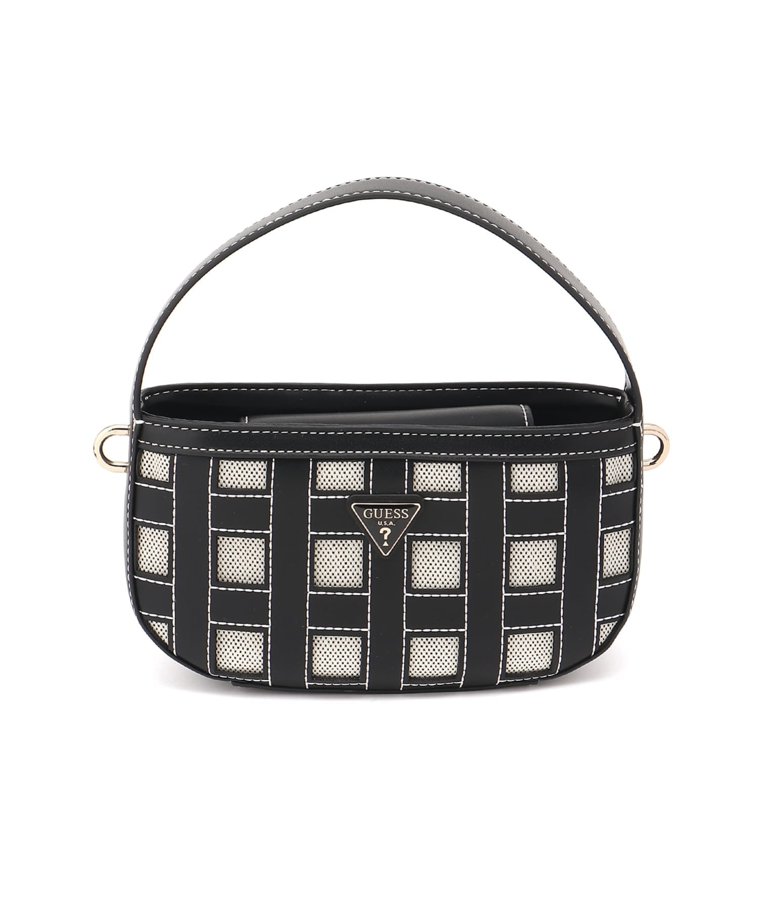 GUESS/(W)FRANKIE Mini Hobo Bag ハンドバッグ ショルダーバッグ ミニバッグ ゲス バッグ ショルダーバッグ ブラウン ブラック