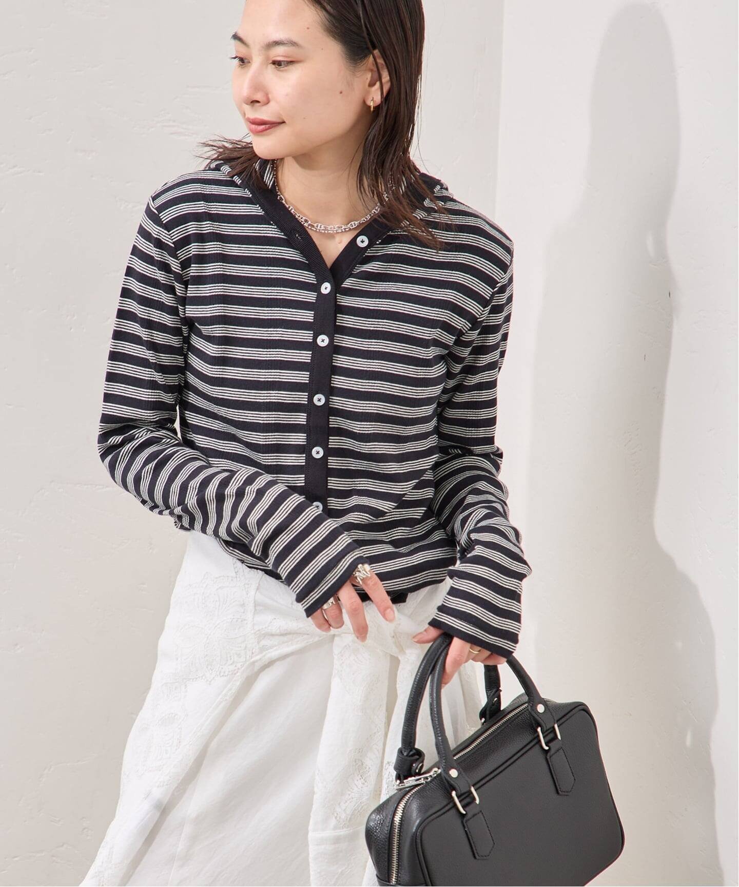 JOURNAL STANDARD 《追加》別注【MILLER/ミラー】 for JOURNAL STANDARDフードリブカーデ ジャーナル スタンダード トップス カットソー・Tシャツ ブルー ピンク ブラック ブラウン