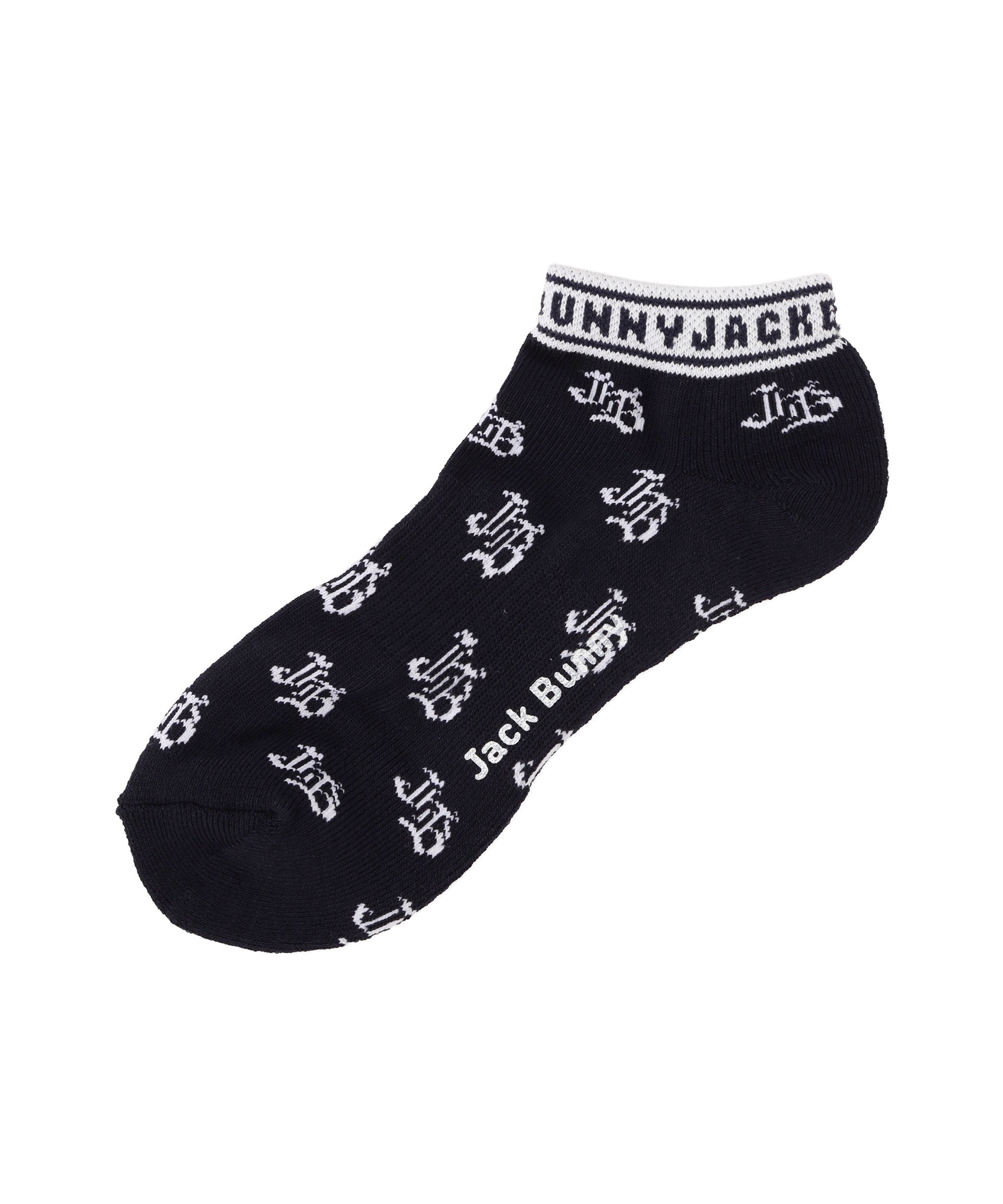 Jack Bunny!! ロゴ総柄シューズインソックス (MENS) ジャックバニー 靴下・レッグウェア 靴下 グリーン ネイビー