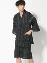 【SALE/10%OFF】ADPOSION ADPOSION/(M)【WEB限定】織柄 シジラ織 甚平 テットオム 着物・浴衣・和装小物 浴衣 ブラック グレー...