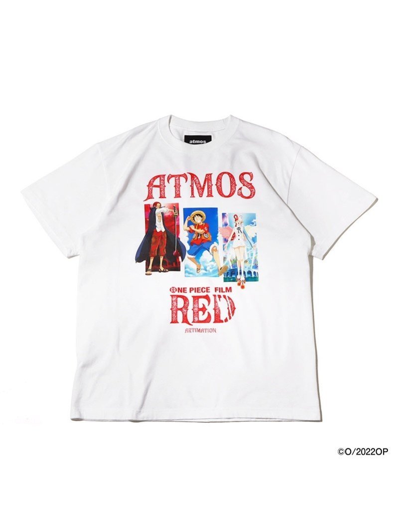 STR atmos x ONE PECE FILM RED TEE アトモスピンク トップス カットソー・Tシャツ ホワイト【送料無料】