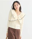 【SALE/50%OFF】earth music&ecology Vネックフリルニットカーディガン アースミュージック&エコロジー トップス カーディガン パー...