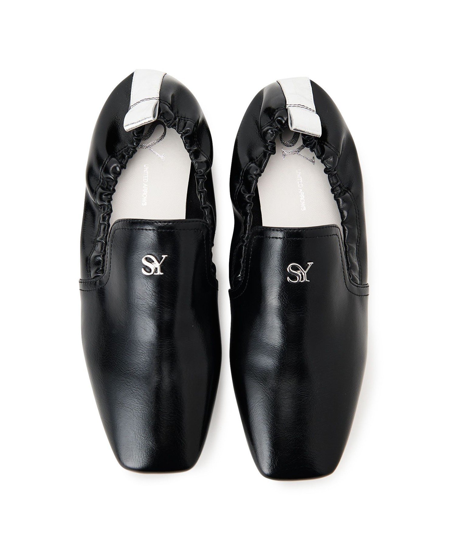 【SALE／50%OFF】SY UNITED ARROWS ＜SY＞シグネチャーギャザー フラット10●↑ オデット エ オディール シューズ・靴 パンプス ホワイト パープル ブラック シルバー【送料無料】のサムネイル