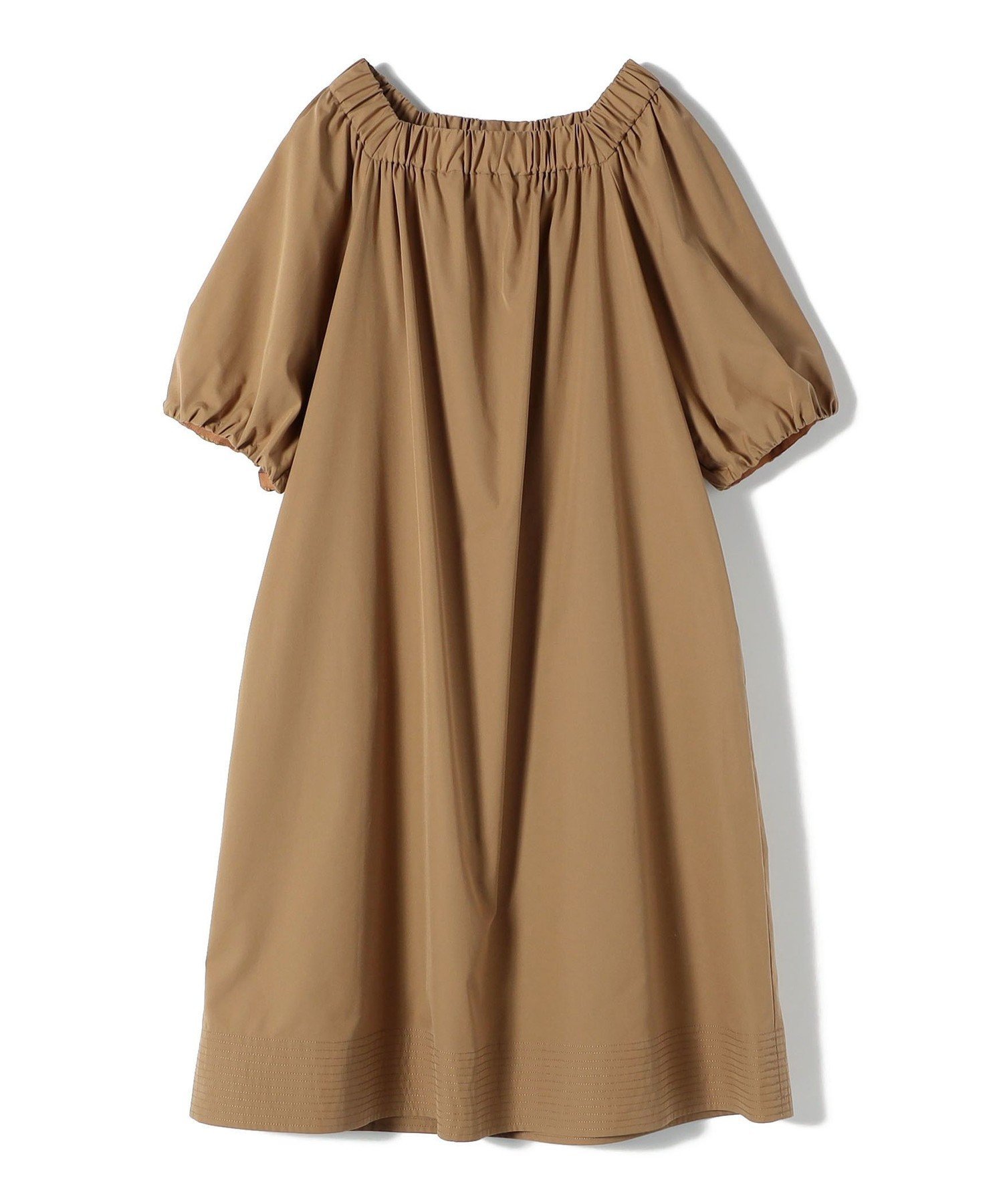 【SALE／50%OFF】SHIPS WOMEN SHIPS Primary Navy Label:へム ステッチ オフショル ワンピース シップス ワンピース・ドレス ワンピース グリーン ブラウン【送料無料】