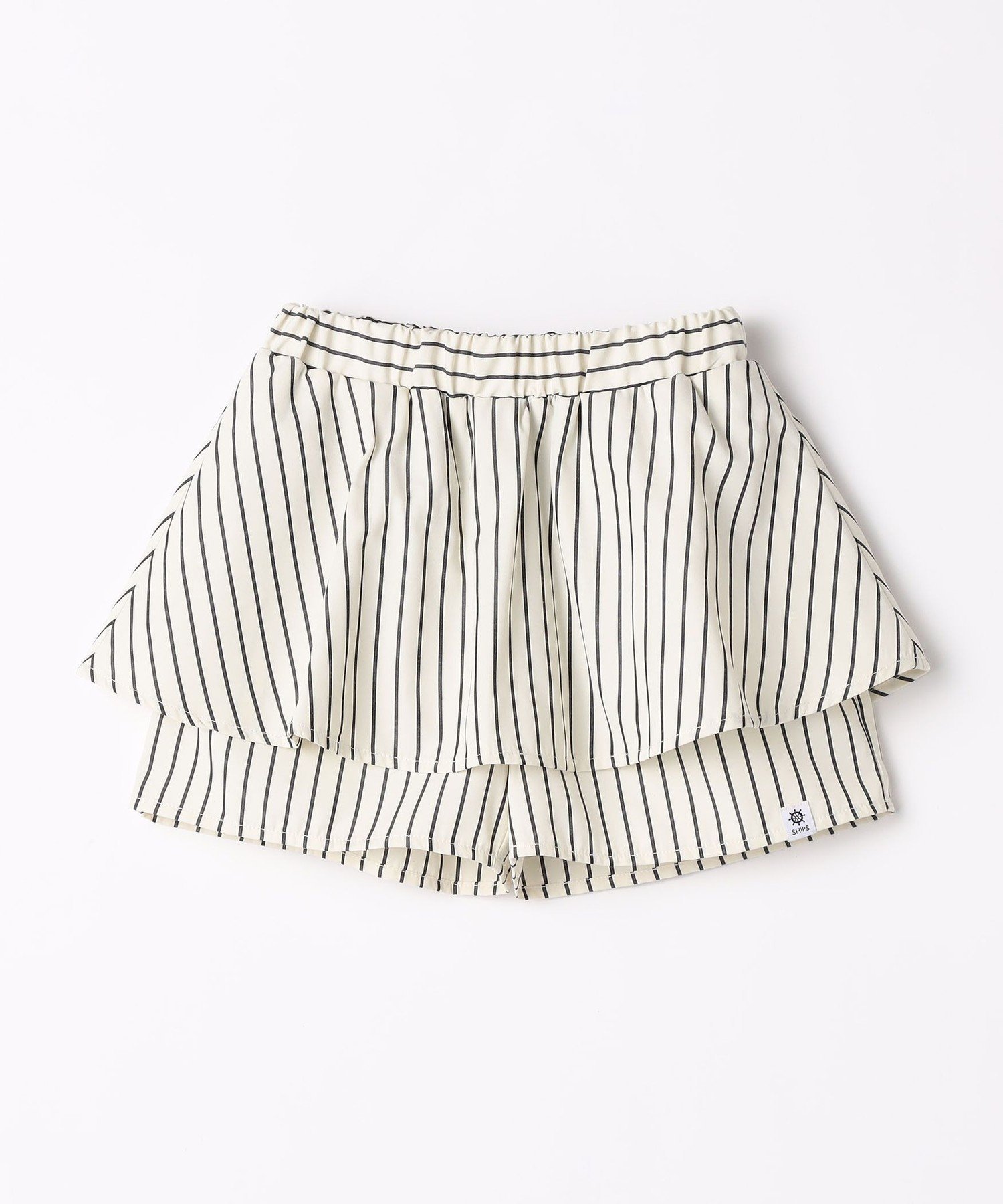 【SALE／40%OFF】SHIPS Colors SHIPS Colors:90~140cm / ストライプ キュロット シップス パンツ キュロット ホワイト 3