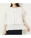 abahouse mavie 【エニデイカセット・サマー】ジョーゼットタックフレアーブラウス アバハウス マヴィ トップス シャツ・ブラウス ホワイト ブラック...