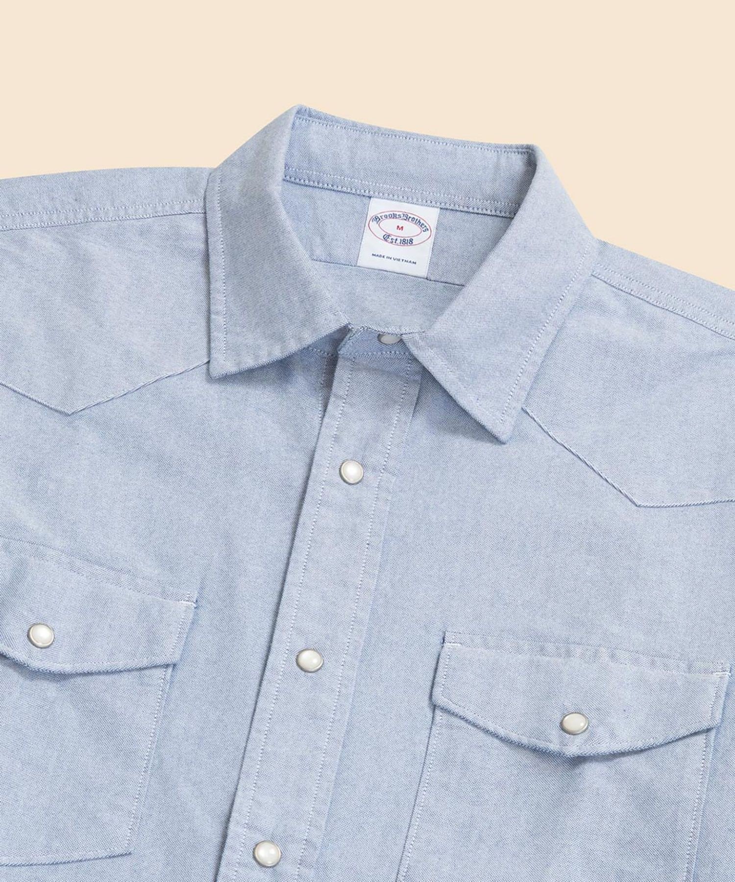 【SALE／45%OFF】BROOKS BROTHERS コットンオックスフォード ウエスタン フライデーシャツ ブルックス ブラザーズ トップス シャツ・ブラウス ブルー【送料無料】