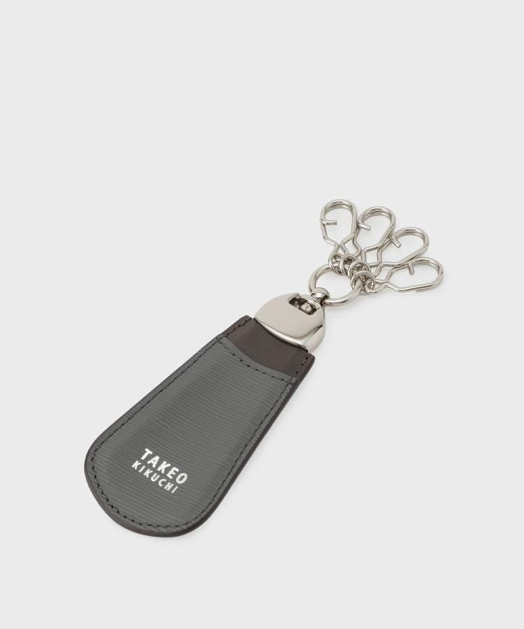 TAKEO KIKUCHI 【リップル】レザー巻きシューホーン&4連キーホルダー タケオキクチ アクセサリー・腕時計 その他のアクセサリー・腕時計 ブラック ブ...