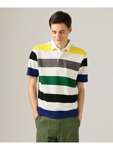 J. Press Short Sleeve Stripe Rugby Shirt KHOVKM0400: Green J. Press Short Sleeve Stripe Rugby Shirt KHOVKM0400: Green