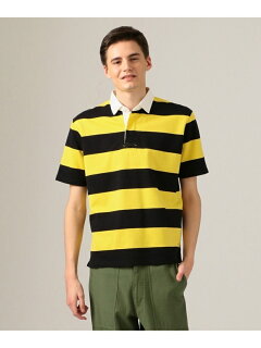 J. Press Short Sleeve Stripe Rugby Shirt KHOVKM0400: Yellow J. Press Short Sleeve Stripe Rugby Shirt KHOVKM0400: Yellow