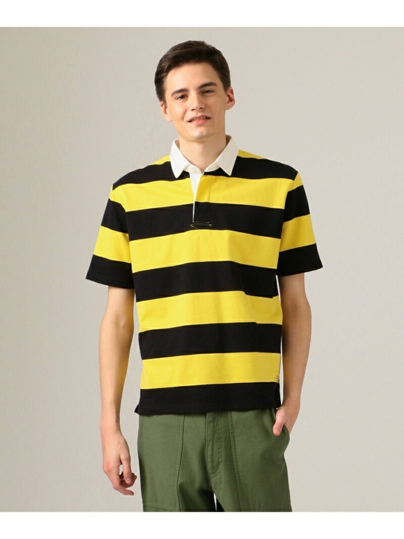 J. Press Short Sleeve Stripe Rugby Shirt KHOVKM0400: Yellow