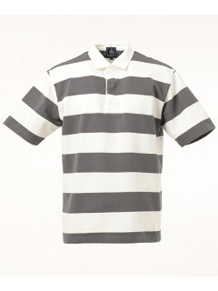 J. Press Short Sleeve Stripe Rugby Shirt KHOVKM0400: Light Grey J. Press Short Sleeve Stripe Rugby Shirt KHOVKM0400: Light Grey