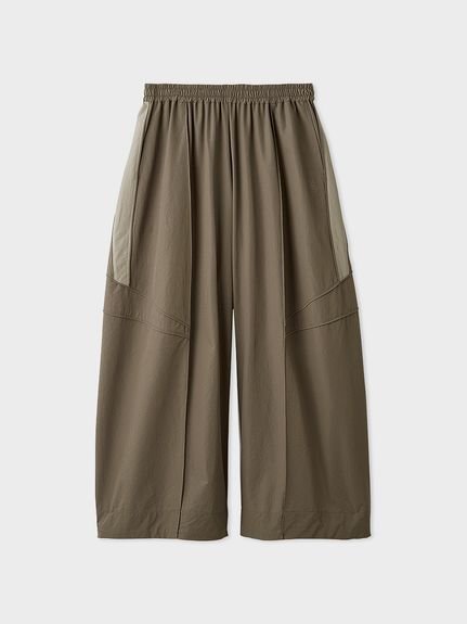MIESROHE 【洗える】【撥水】アノラックワイドパンツ ミースロエ パンツ その他のパンツ ホワイト ブラック