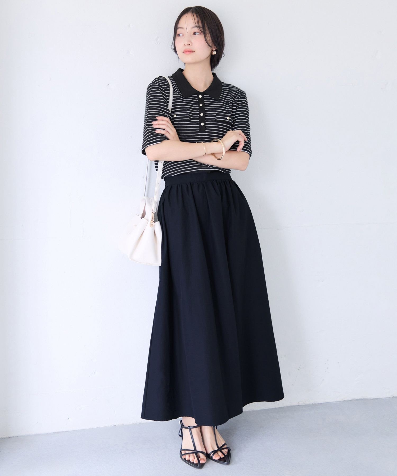 【SALE／20%OFF】VIS カットポロドッキングワンピース ビス ワンピース・ドレス ワンピース ベージュ ブラック【送料無料】