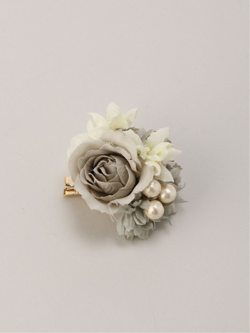 studio CLIP (W)フラワーラウンドコサージュ スタディオクリップ アクセサリー・腕時計 ブローチ・コサージュ・バッジ ベージュ ピンク グレーのサムネイル