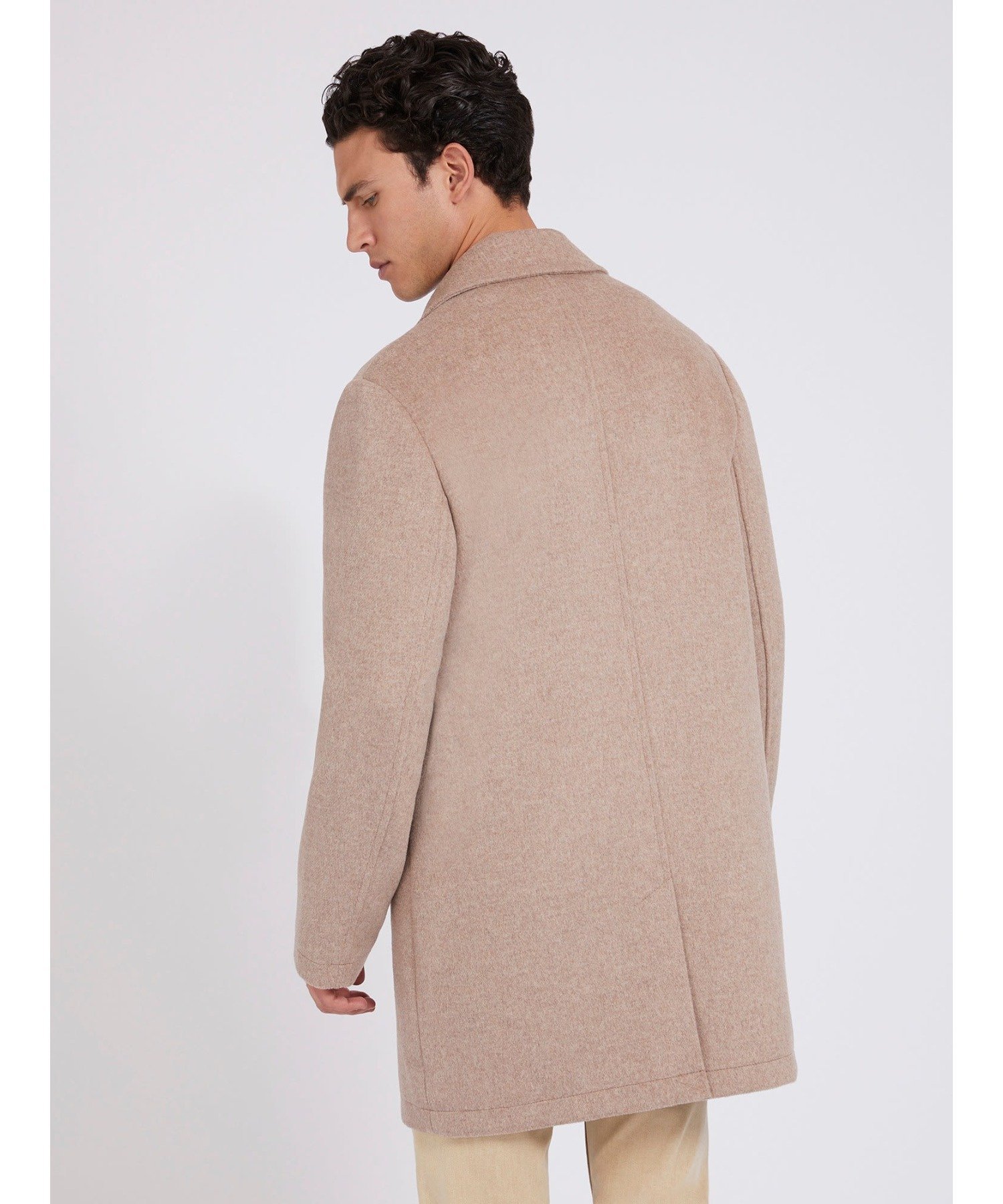 【SALE／50%OFF】GUESS GUESS ジャケット・アウター(M)Dressy Coat ゲス ジャケット・アウター チェスターコート ベージュ【送料無料】