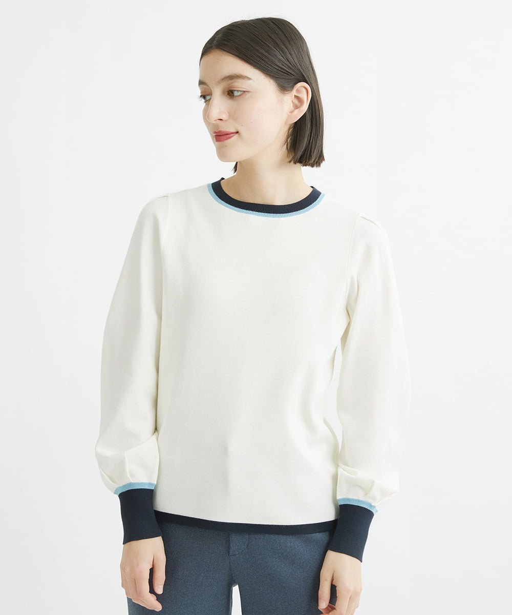 【SALE／50%OFF】GEORGES RECH（小さいサイズ） [アンサンブル対応]タックスリーブニットプルオーバー ..