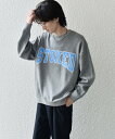 【SALE/40%OFF】SHIPS any 【WEB限定】SHIPS any: <手洗い可能>スウェット ライク カレッジ ロゴ クルーネック ニット◇ シッ...