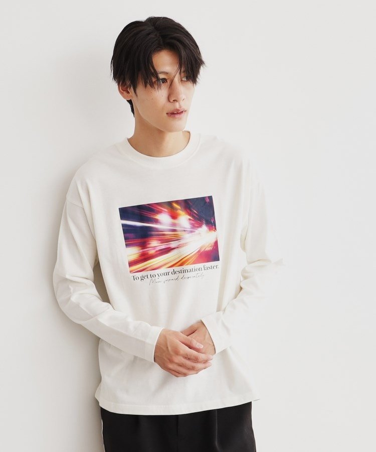 【SALE／40%OFF】THE SHOP TK オーガビッツグラフィックプリント長袖Tシャツ 親子リンク/コットン100%/マシンウォッシャブル ザ ショップ ティーケー トップス カットソー・Tシャツ グリーン ホワイト ブラック ブラウン