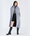 To b. by agnes b. WU60 MANTEAU ウールロングコート アニエスベー ジャケット・アウター その他のジャケット・アウター ブルー【送料...
