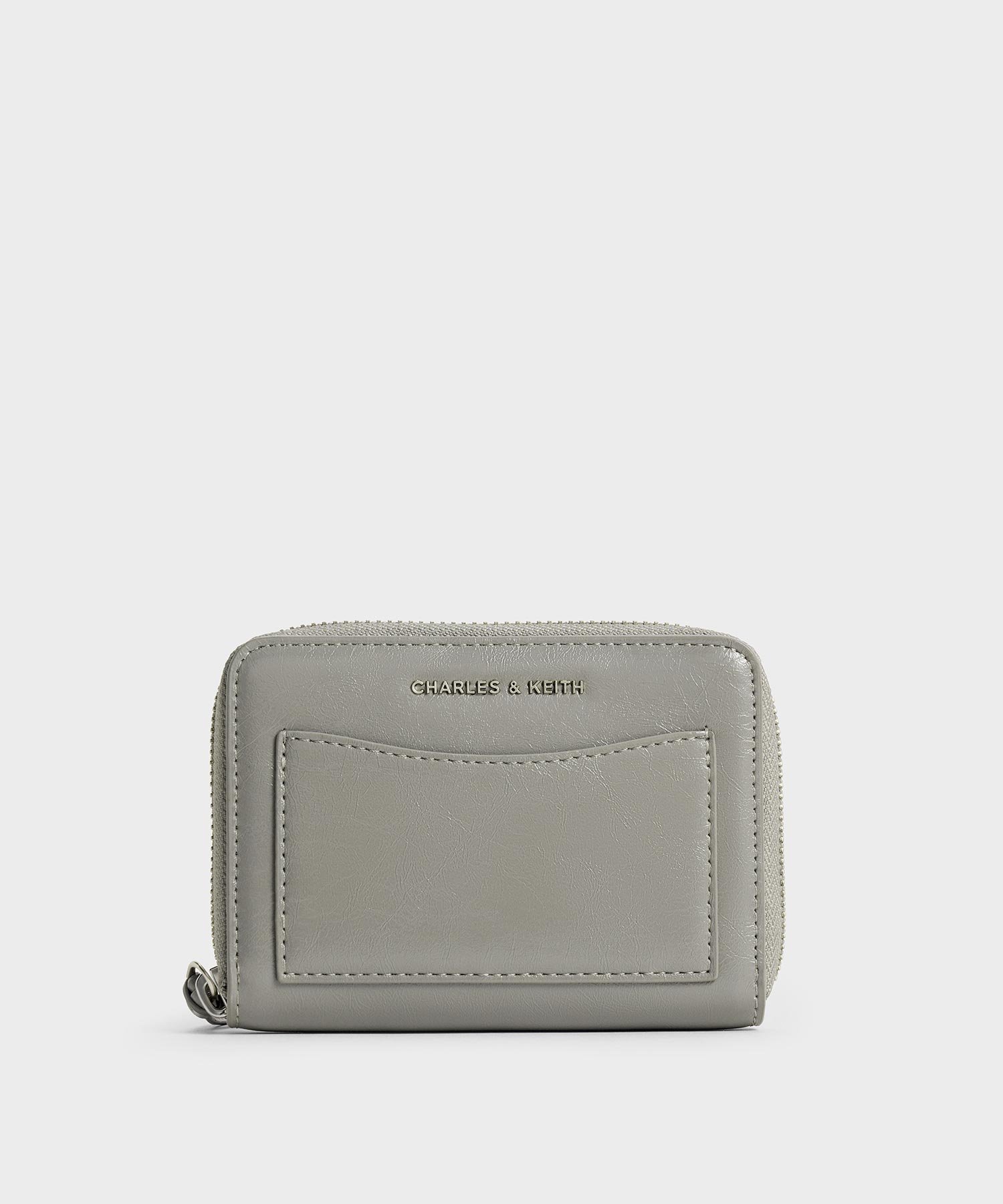 CHARLES & KEITH Xylia ザイリア ジップアラウンドウォレット チャールズアンドキース 財布・ポーチ・ケース 財布 ブラック ホワイト シルバー ベージュ【送料無料】