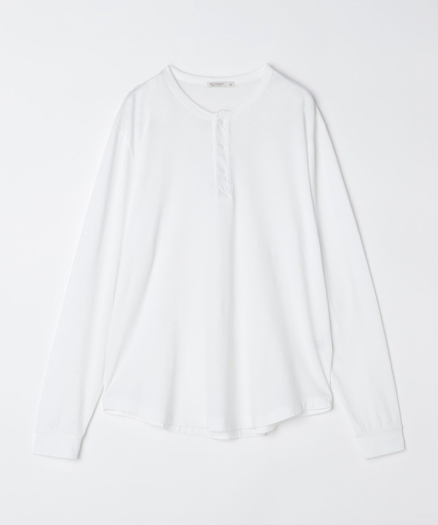 SHIPS MEN GROWN&SEWN: HENLEY LONG SLEEVE TEE シップス トップス カットソー・Tシャツ グレー ホワイト ネイビー【送料無料】