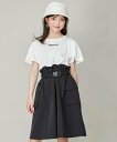 JENNI love 【リバイバルアイテム】ベルト付シャカシャカドッキングワンピ ジェニィオンラインショップ ワンピース・ドレス ワンピース グレー ブラック ...