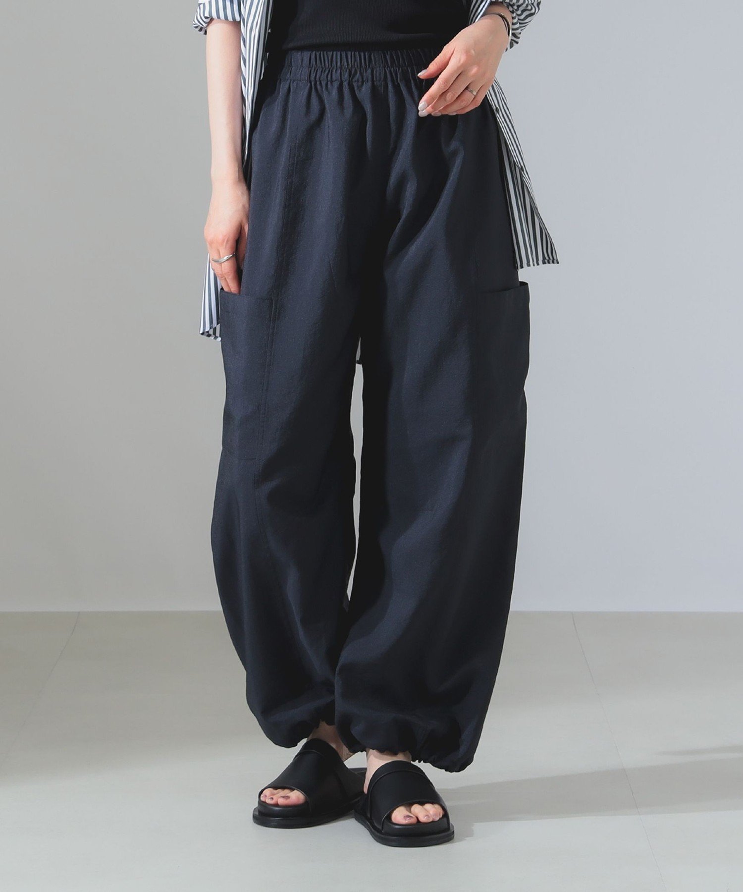 Demi-Luxe BEAMS イージー ポケット パンツ デミルクス ビームス パンツ その他のパンツ ネイビー【送料無料】のサムネイル