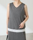 COLLAGE GALLARDAGALANTE 【4通りで着れる】リバーシブルタンクトップ コラージュガリャルダガランテ トップス その他のトップス ブラウン グレー【送料無料】