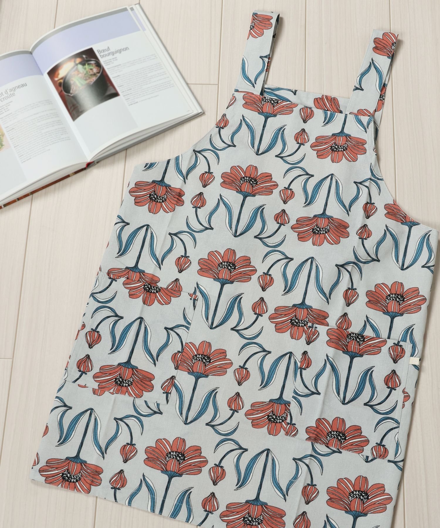 studio CLIP 北欧大柄H型エプロン スタディオクリップ 食器・調理器具・キッチン用品 エプロン グレー イエロー