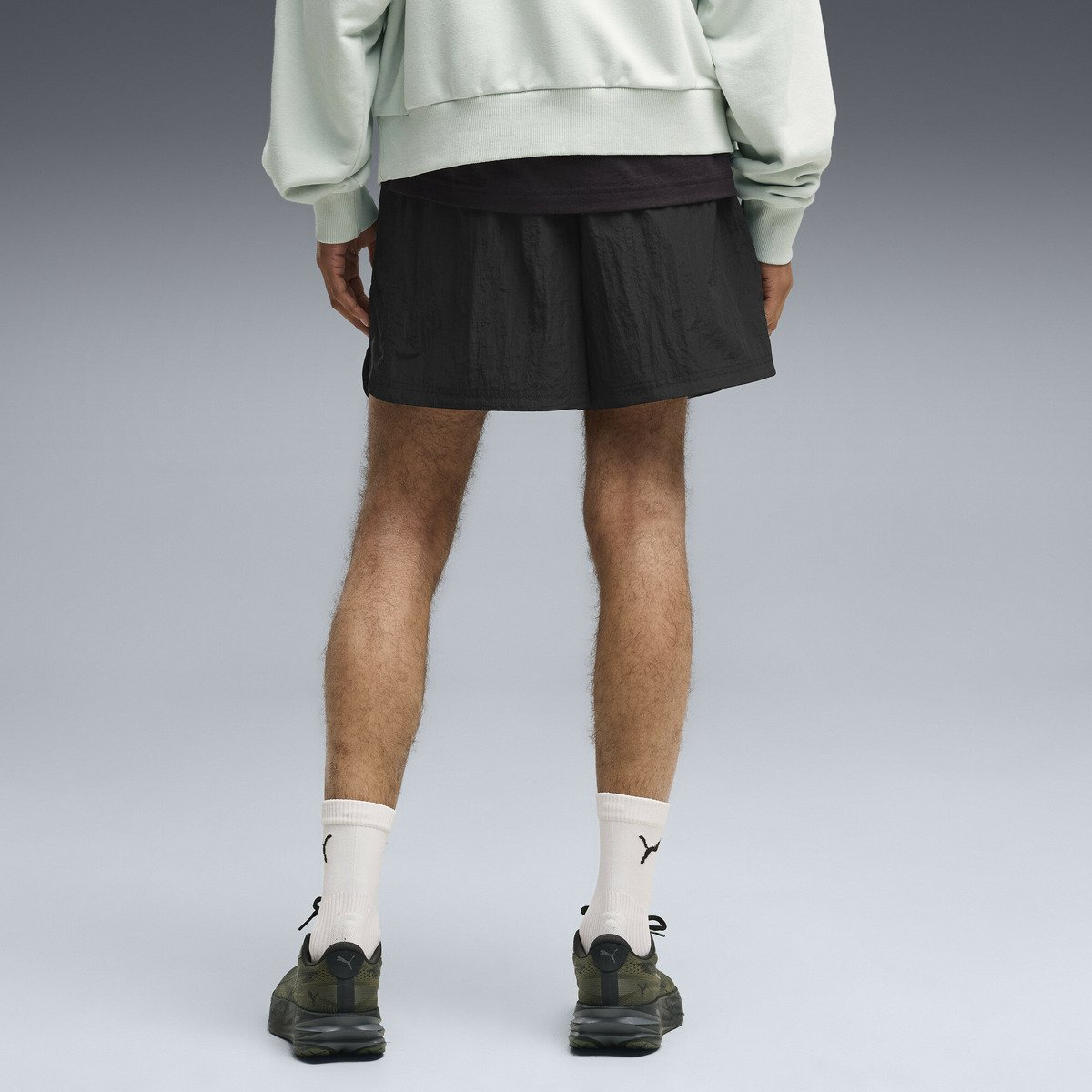 メンズ ラン カルチャー コレクティブ T7 リラックスド ウーブン ショーツ 5インチ RUN CULTURE COLLECTIVE T7 Re プーマ パンツ その他のパンツ ブラック