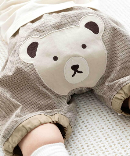 fillot de bebe reduction オーガニックコットンチェッククマパンツ(60~90cm) ベベ オンライン ストア マタニティウェア・ベビー用品 ベビーボトムス ベージュ【送料無料】 fillot de bebe reduction オーガニックコットンチェッククマパンツ(60~90cm) ベベ オンライン ストア マタニティウェア・ベビー用品 ベビーボトムス ベージュ【送料無料】