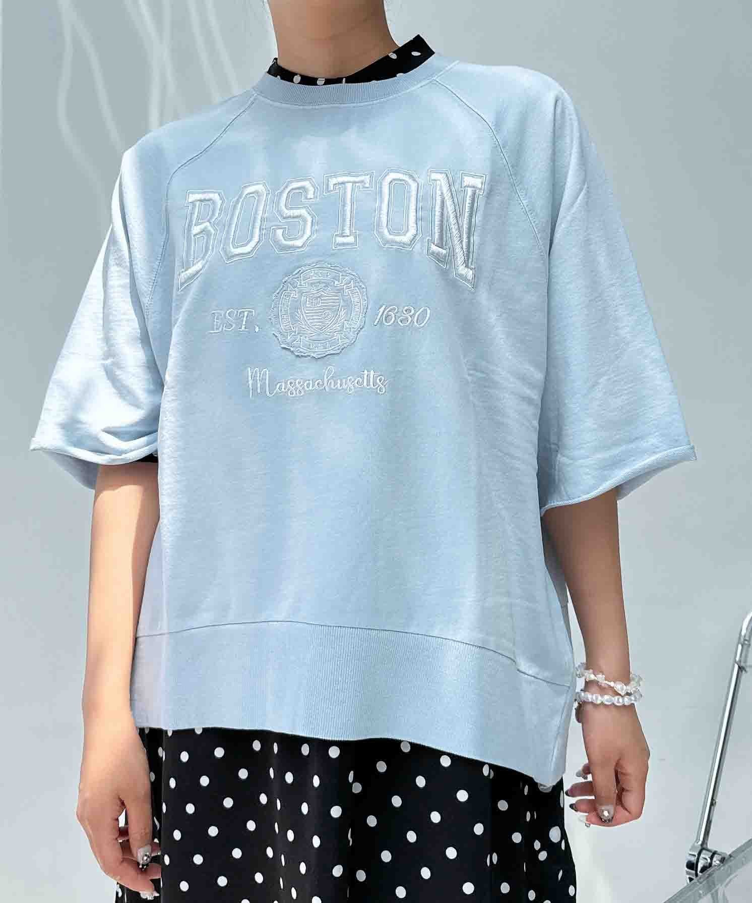 【SALE／56%OFF】AS KNOW AS plus 0【UNISEX ITEM】『5分袖』 ラグランバックスリットTシャツ アズノゥアズプラス トップス カットソー・Tシャツ グレー ピンク ブルー