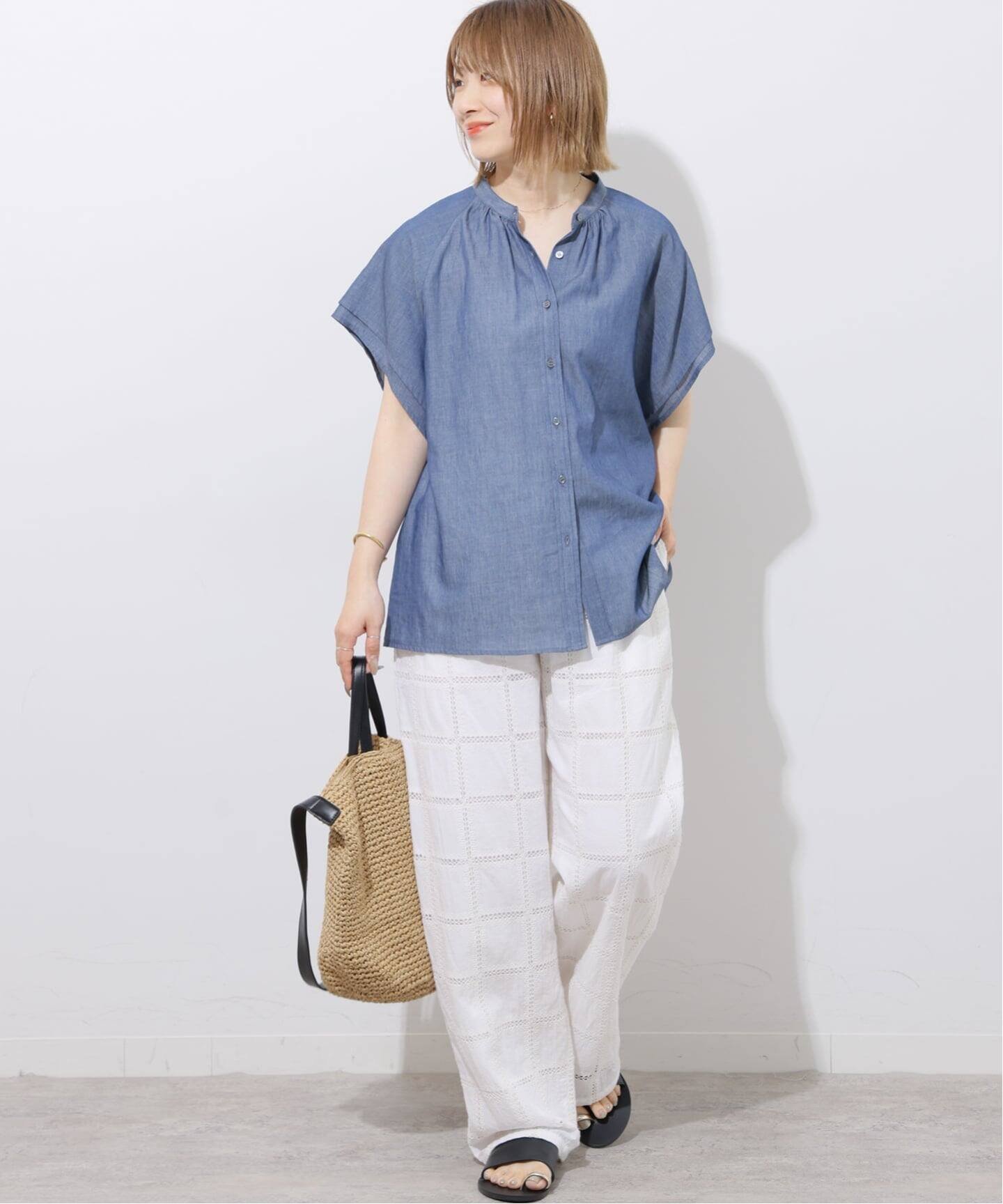 JOURNAL STANDARD relume スクエアエンブロイダリーパンツ ジャーナル スタンダード レリューム パンツ スラックス・ドレスパンツ ホワイト ブラウン