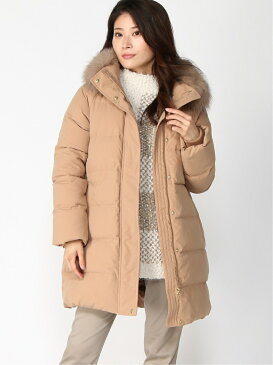 【SALE/64%OFF】INTERPLANET INTERPLANET/(W)ダウニークロスFOXファー付ロングダウン インタープラネット コート/ジャケット ダウンジャケット ブラック ベージュ【送料無料】