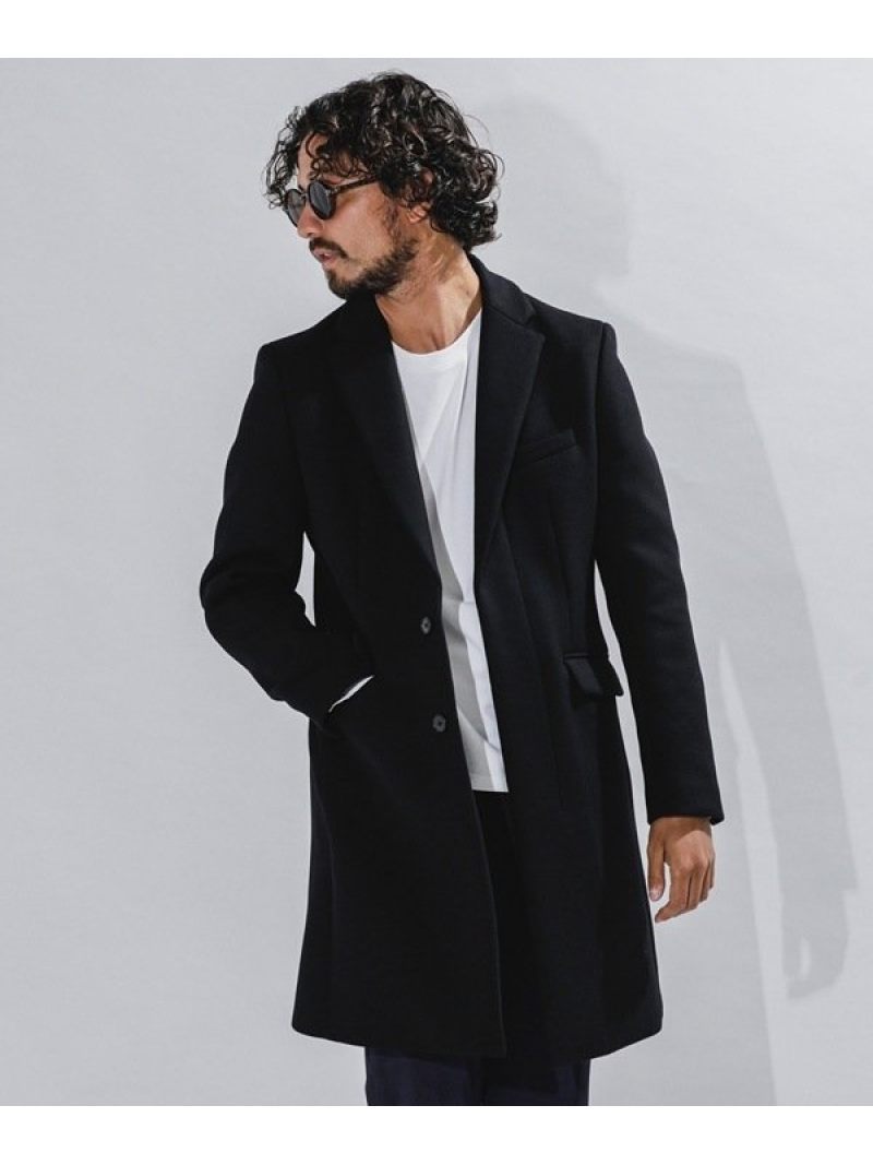 【SALE／50%OFF】NANO universe SUPER140'S メルトンチェスターコート ...