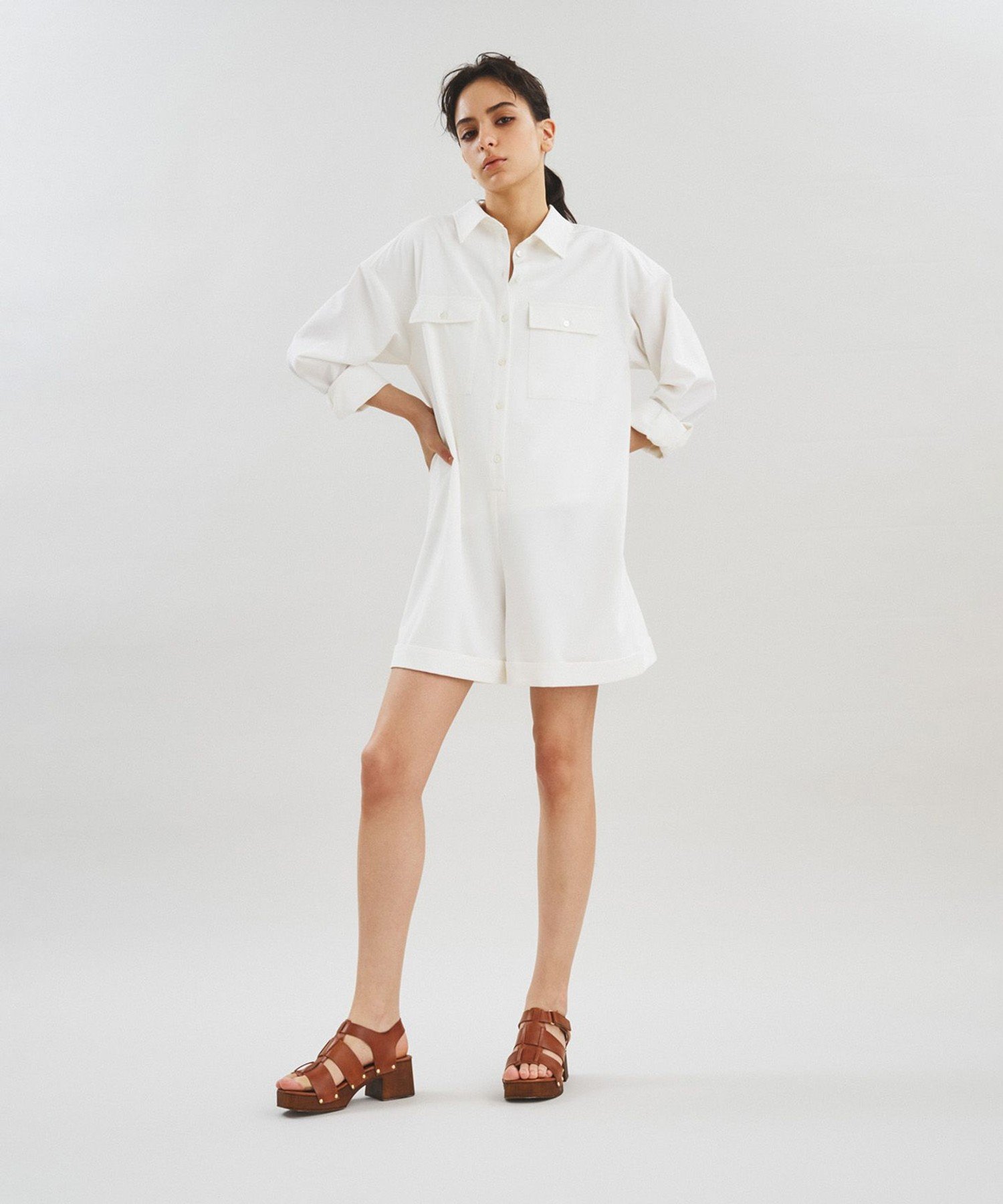 【SALE／70%OFF】GRACE CONTINENTAL シャツサロペット グレースコンチネンタル オールインワン・オーバ..