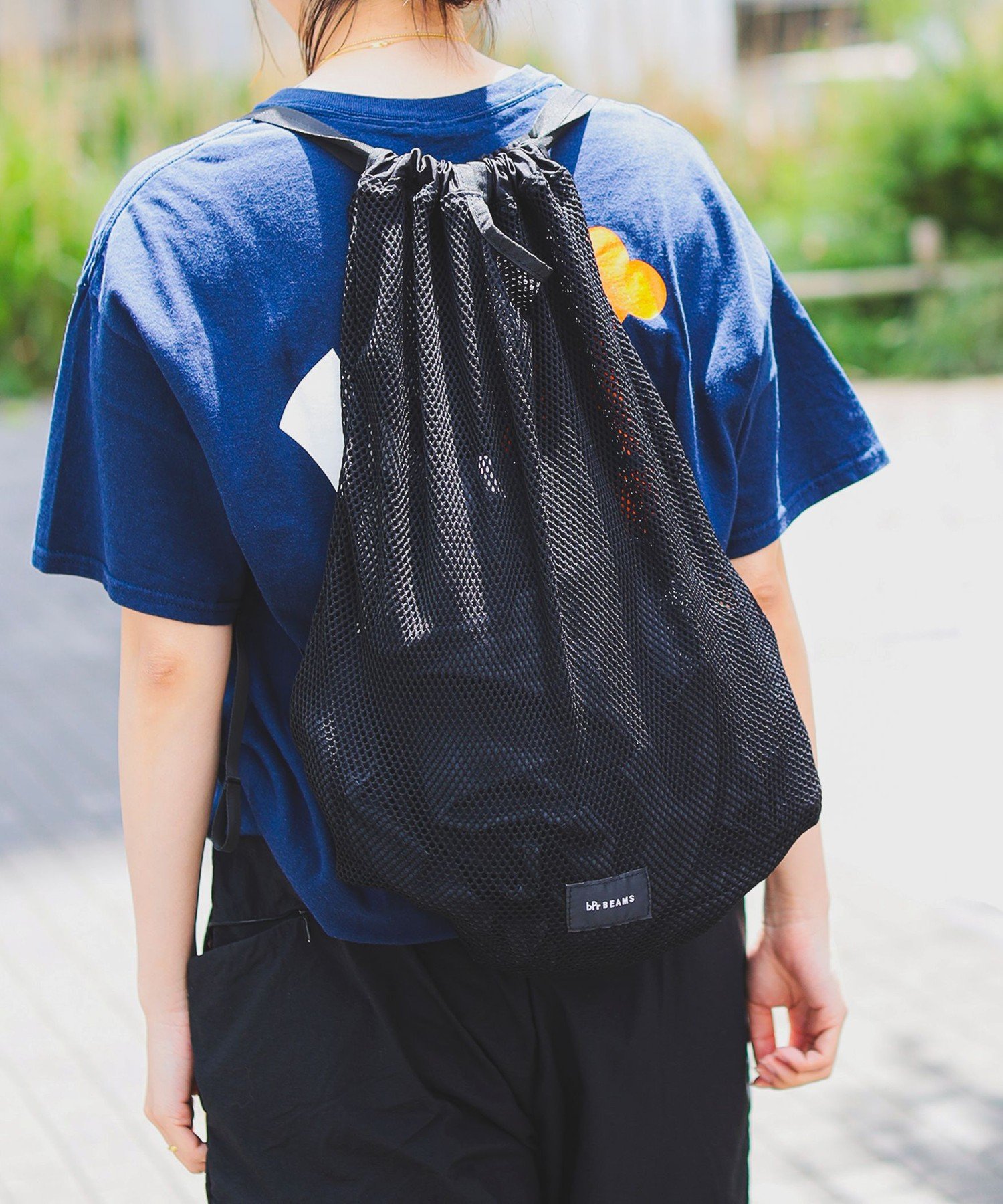 bPr BEAMS メッシュ 2WAY バッグ ビームス メン 財布・ポーチ・ケース ポーチ ホワイト ブラック【送料無料】