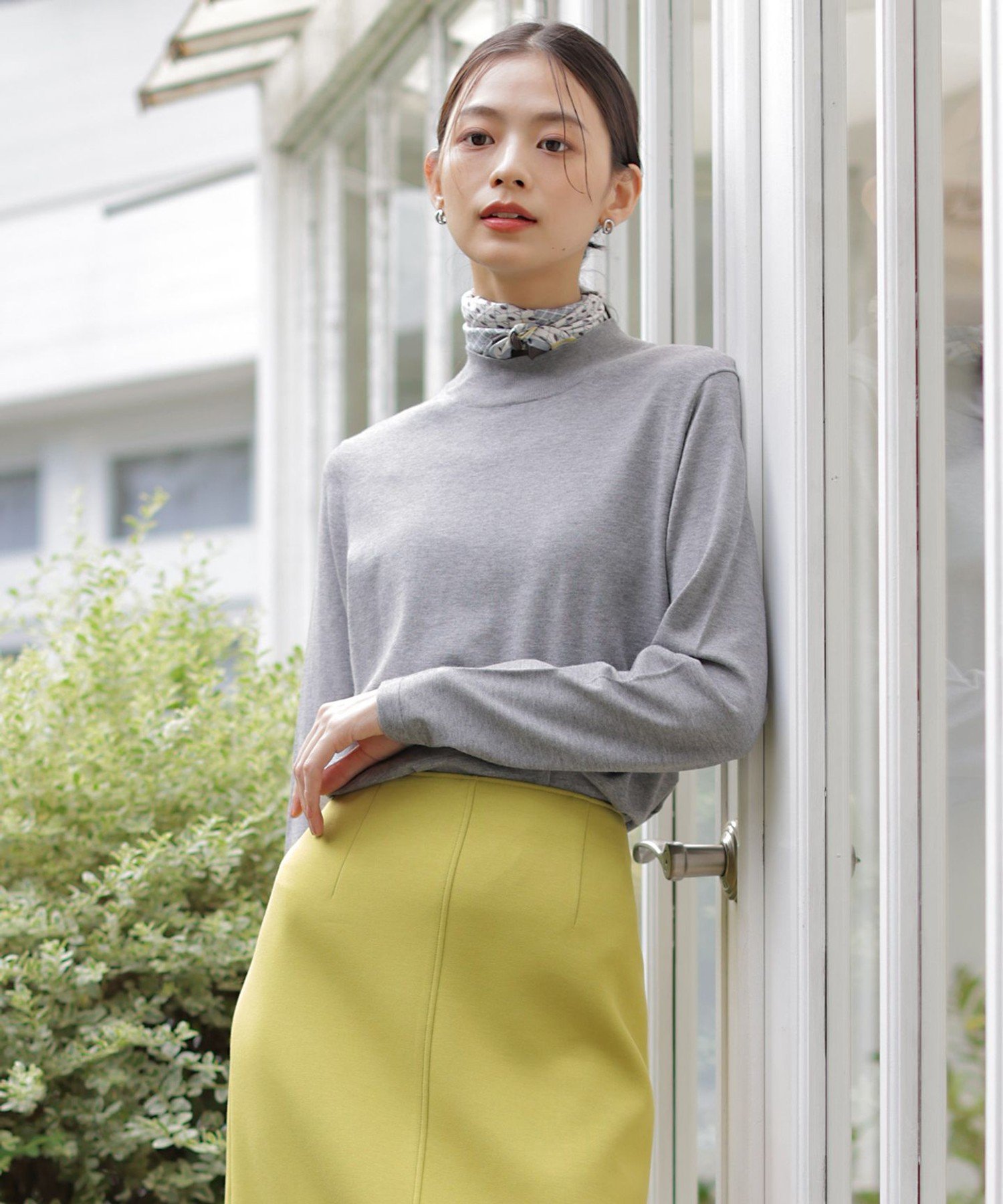 J.PRESS LADIES L 【洗える】PRINCE ハイネック ニット ジェイプレス トップス ニット イエロー グリーン ホワイト グレー ブルー ブラック ベージュ