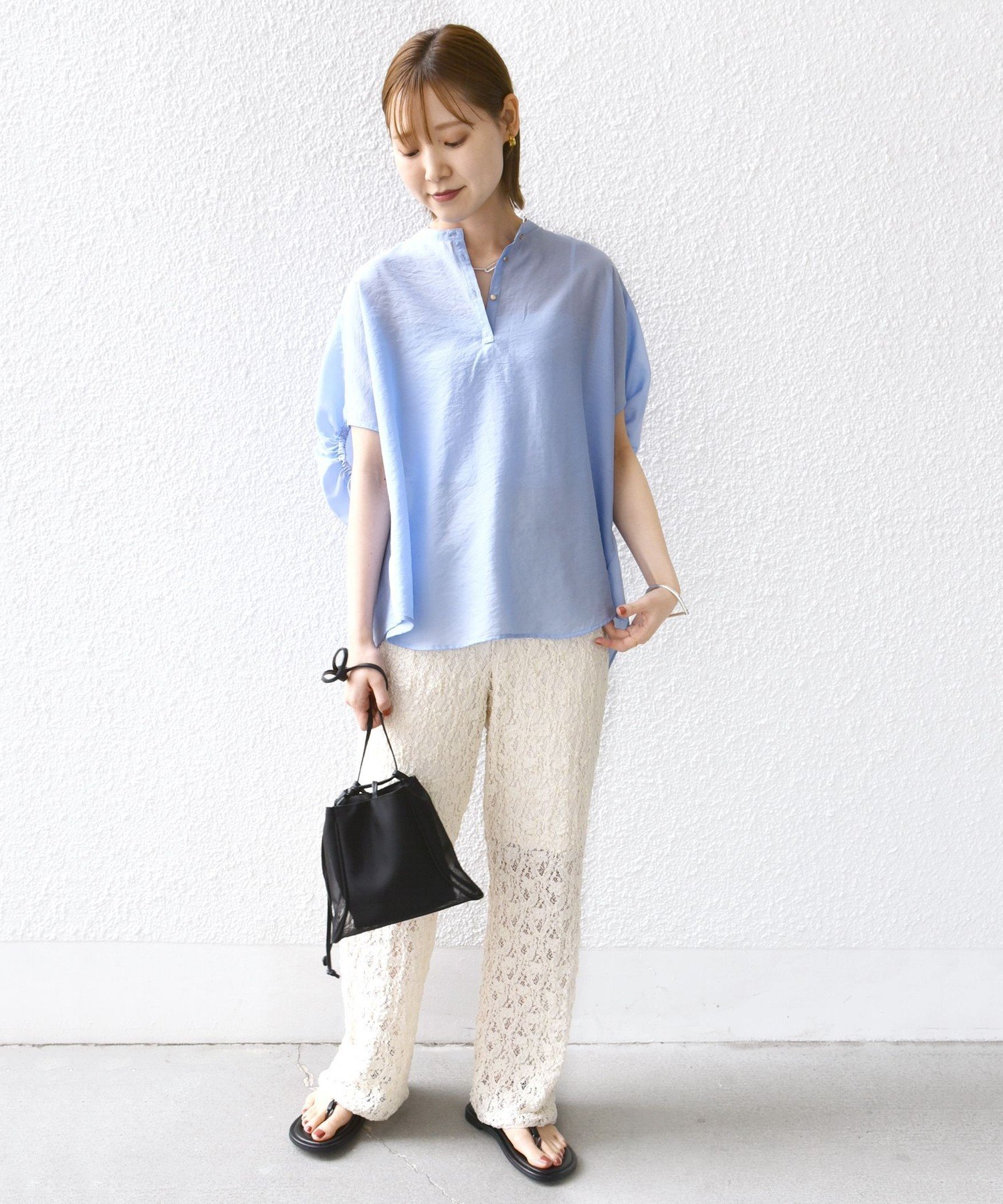 【SALE／40%OFF】SHIPS WOMEN ＜手洗い可能＞ラッセル レース イージー パンツ シップス パンツ その他のパンツ ブラック ベージュ【送料無料】