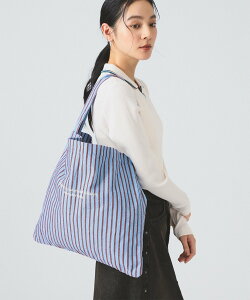 Ray BEAMS 【WEB限定/サブバッグ/A4サイズ/おでかけ/ギフト/プレゼント】beej / ワンショルダー バッグ ストライプ ビームス ウイメン バッグ トートバッグ ブラウン ブルー ベージュ【送料無料】