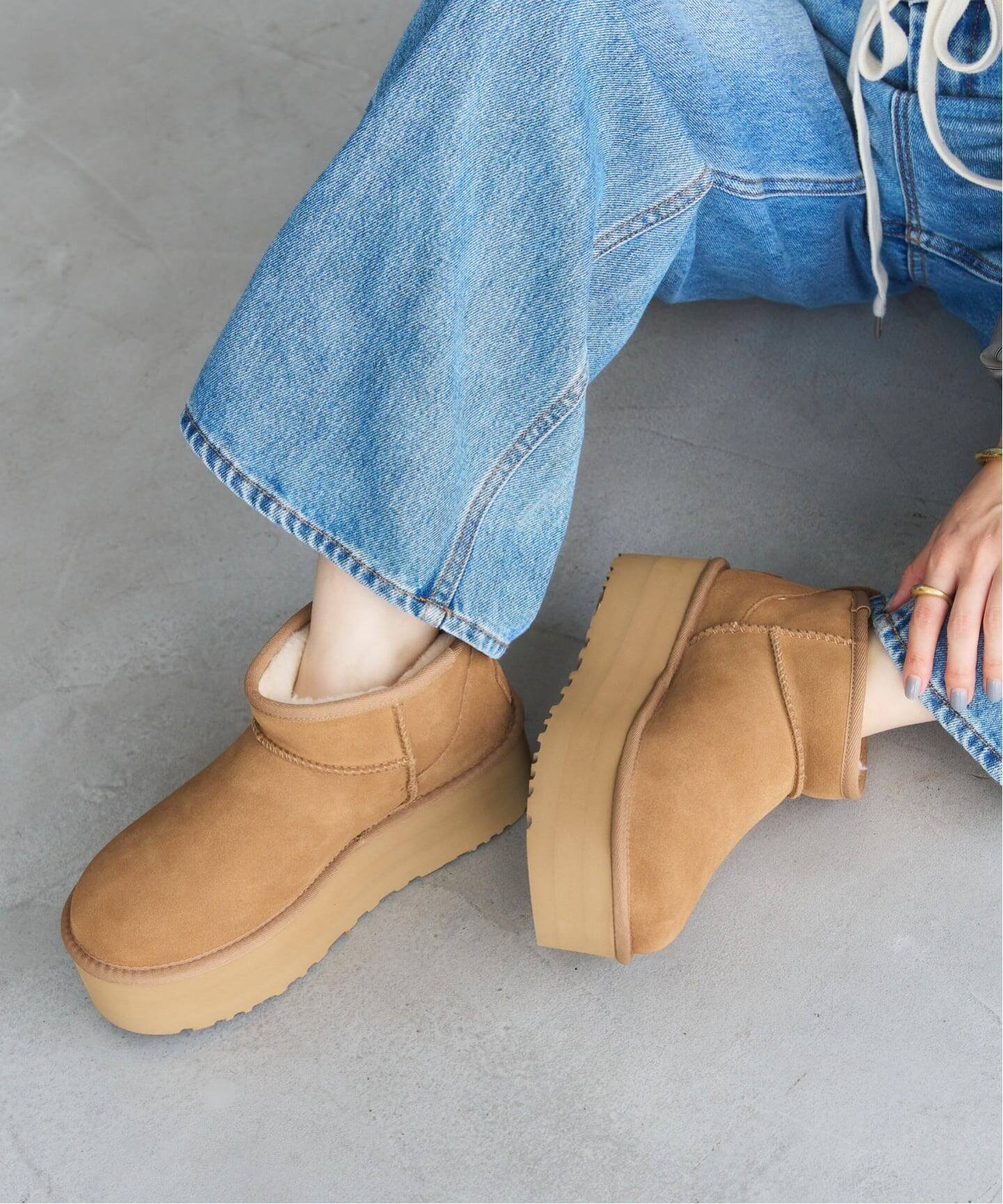 LE TALON UGG/アグ W CLASSIC ULTRA MINI PLATFORM ルタロン シューズ・靴 ブーツ ブラウン【送料無料】のサムネイル