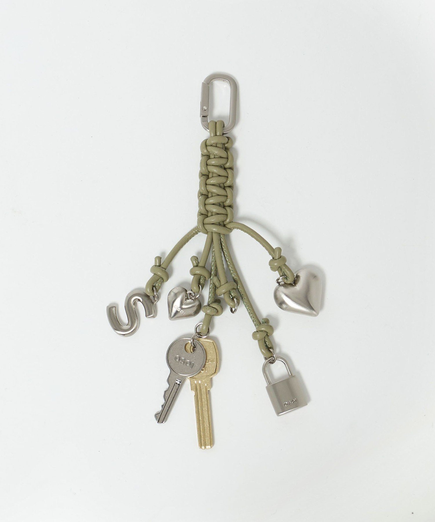 OSOI 【別注】<OSOI>ロープ キーリング ユナイテッドアローズ ファッション雑貨 チャーム・キーチェーン ホワイト【送料無料】