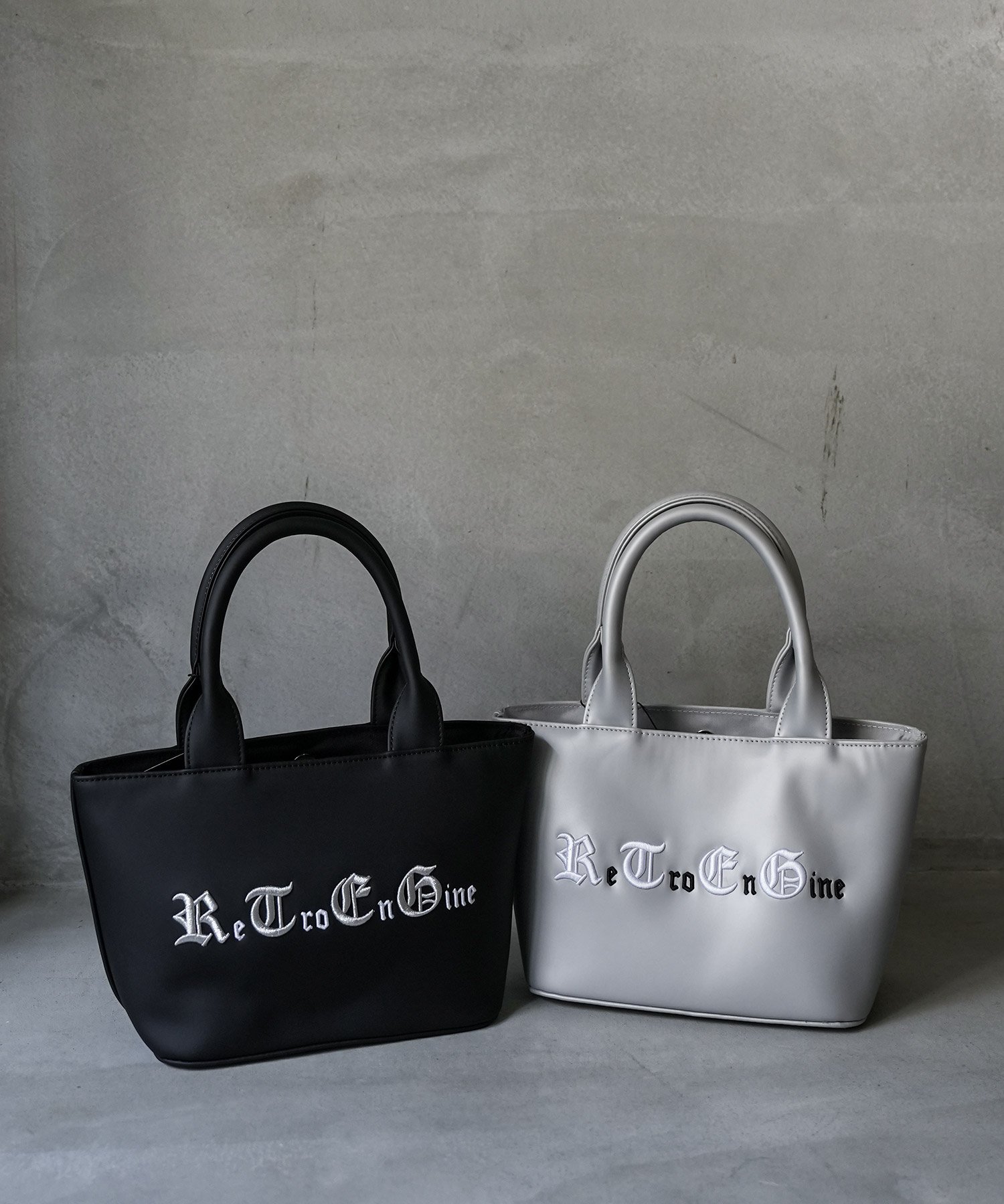 Retro Engine RTEG OE/EM mini tote アダムスジャグラー バッグ トートバッグ シルバー ブラック