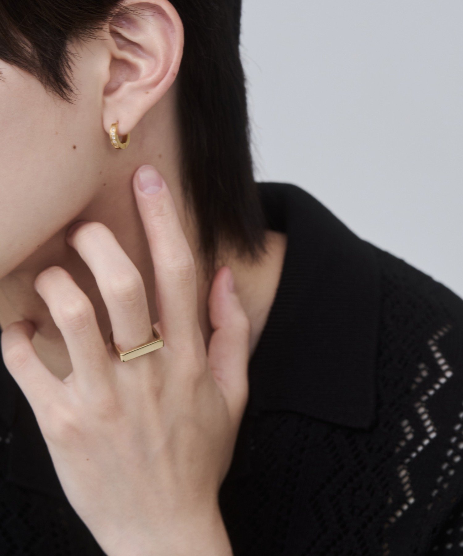 WYZ 【 金属アレルギー対応 】Dデザインリング サージカルステンレス シーテ アクセサリー・腕時計 リング・指輪 ゴールド