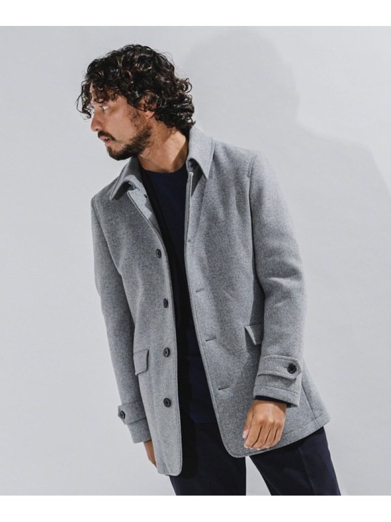 【SALE／40%OFF】NANO universe SUPER140'S メルトンシングルPコート ...