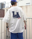 VENCE share style VISION STREET WEAR ビジョンストリートウェア サガラ刺繍ビッグTシャツ ヴァンス エクスチェンジ トップス カットソー・Tシャツ ホワイト グレー グリーン ブルー