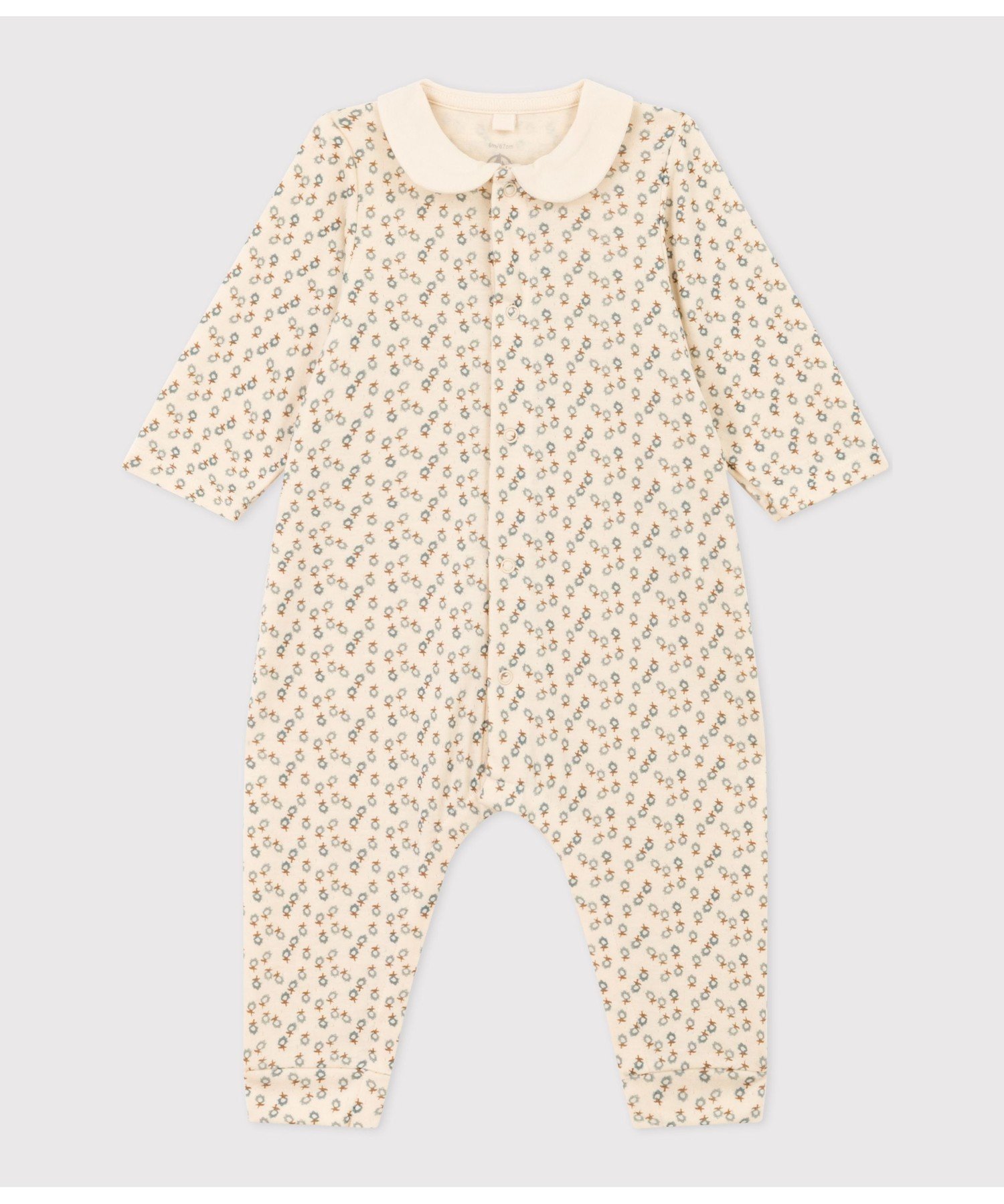 プチバトー ベビー服 男の子 【SALE／30%OFF】PETIT BATEAU チュビックプリント前開きロンパース プチバトー マタニティウェア・ベビー用品 ロンパース・カバーオール ホワイト【送料無料】